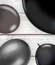 Black Coloured Latex and Foil Balloon | Order Today